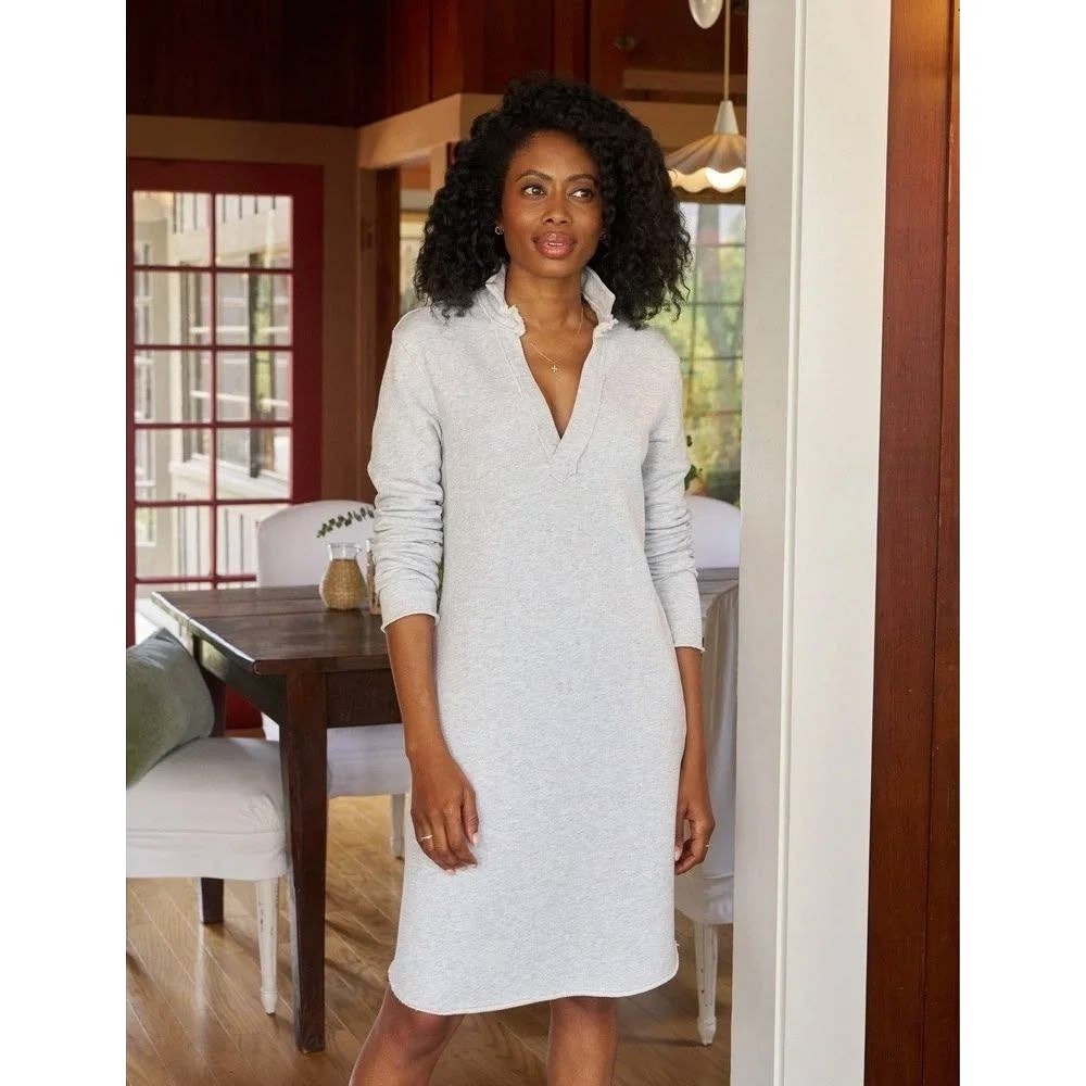 Frank & Eileen Nicole Triple Fleece Dress M Gray Melange Lounge Capsule Weekend